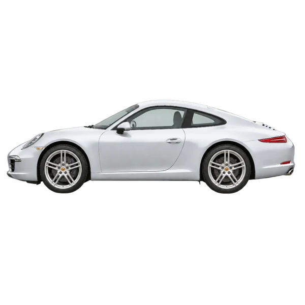Porsche 911 2014 prata, vista lateral (voltada para a esquerda)