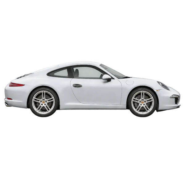 Porsche 911 2014 argent, vue profil (tourné vers la droite)