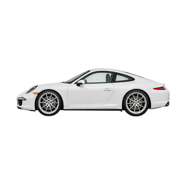 Porsche 911 2014 blanc, vue côté (vers la gauche)
