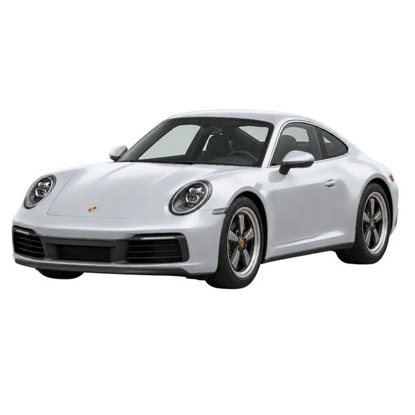 シルバーの2020 Porsche 912（フロントスリークォーター(左向き)ビュー）