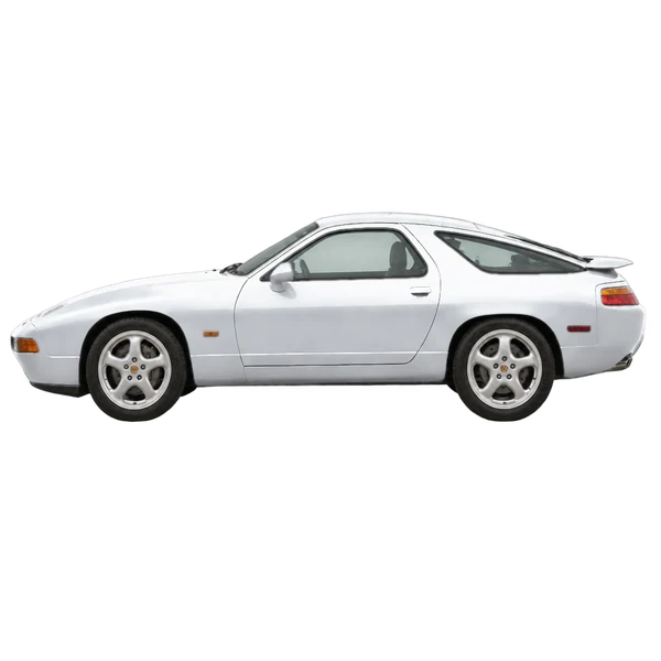 シルバーの1995 Porsche 928 GTS（側面（左向き）ビュー）