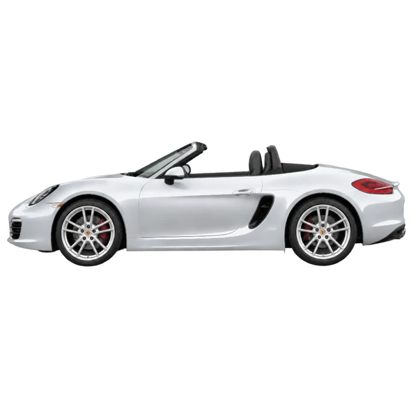 Porsche Boxster S 2013 en plateado, vista lateral (mirando a la izquierda)