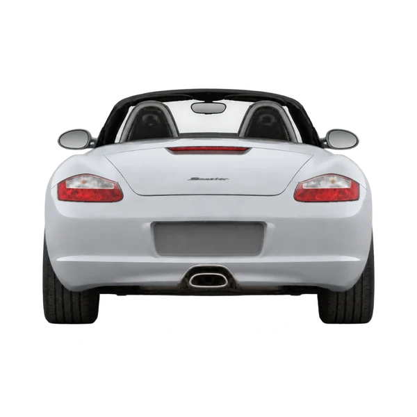 シルバーの2008 Porsche Boxster（リアビュー）