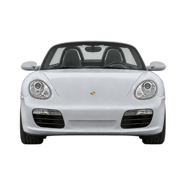 Porsche Boxster 2011 en plateado, vista frontal