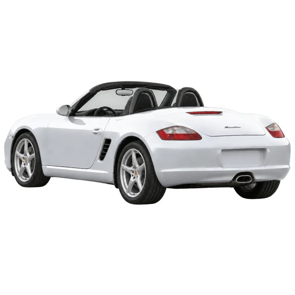 Porsche Boxster 2011 en plateado, vista tres cuartos trasero (mirando a la izquierda)