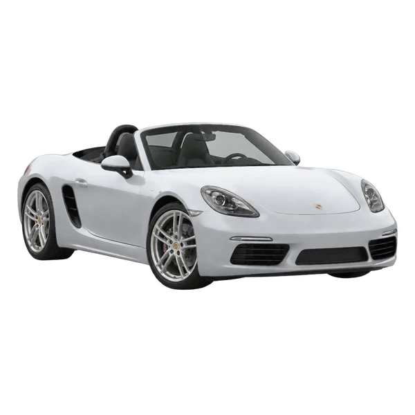 silver 2017 Porsche Boxster front three-quarter (facing left) view