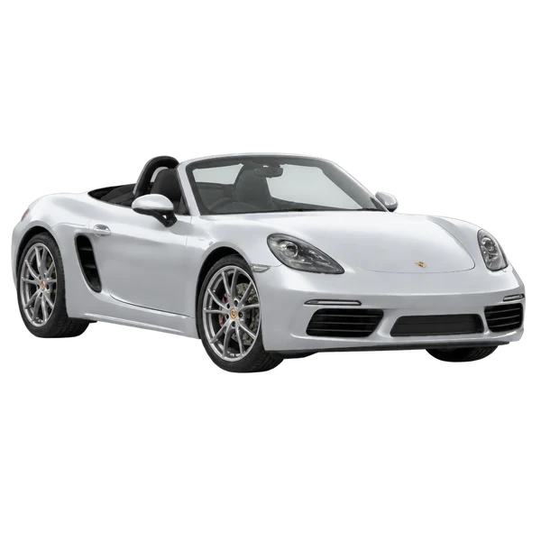silver 2020 Porsche Boxster front three-quarter (facing left) view