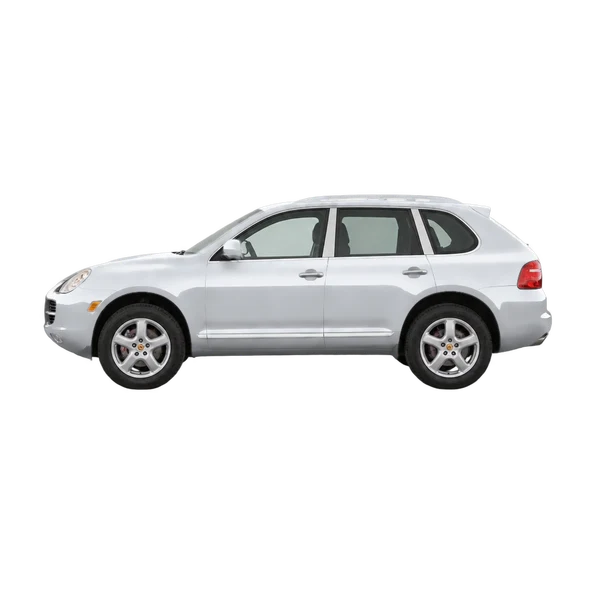 2005 Porsche Cayenne in Silber, Ansicht: Seite (nach links gerichtet)