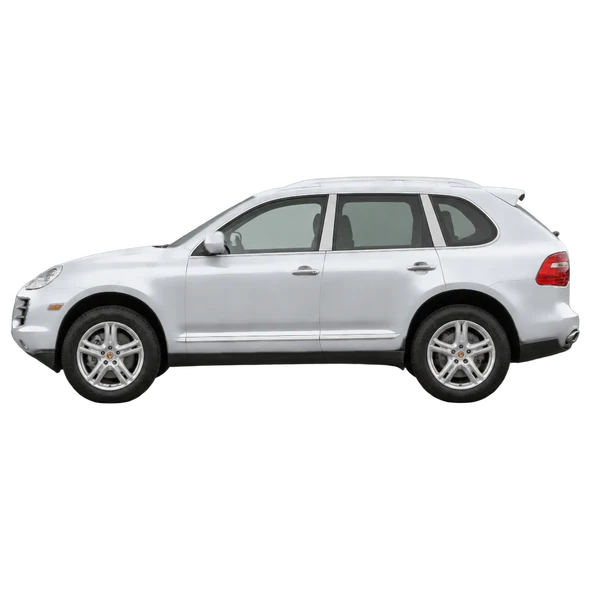 Porsche Cayenne 2009 prata, vista lateral (voltada para a esquerda)