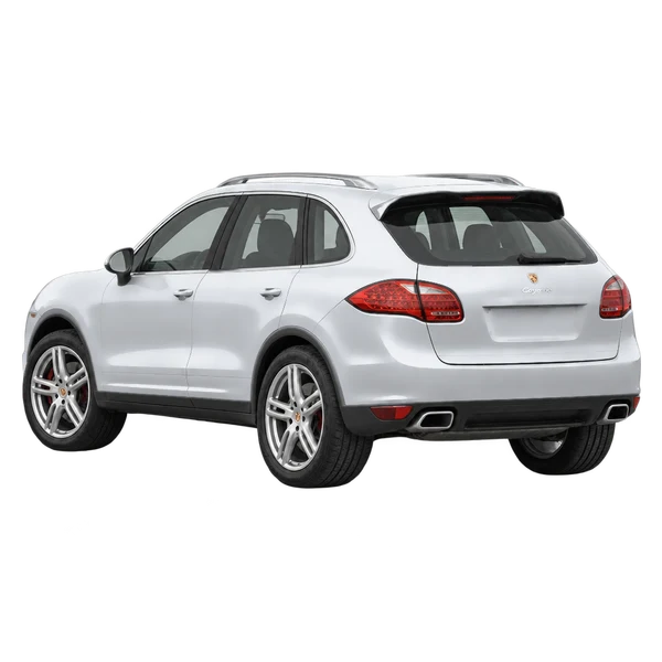 2012 Porsche Cayenne in Silber, Ansicht: Dreiviertelansicht von hinten (nach links gerichtet)