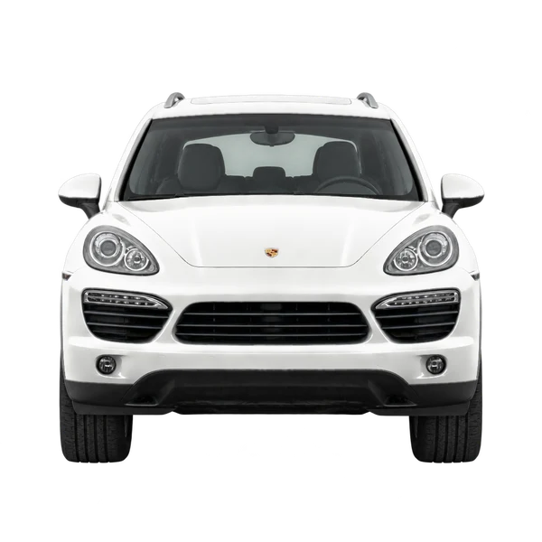 ホワイトの2015 Porsche Cayenne（正面ビュー）