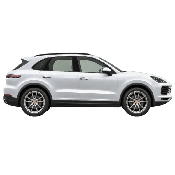2019 Porsche Cayenne in Silber, Ansicht: Seite (nach rechts gewandt)