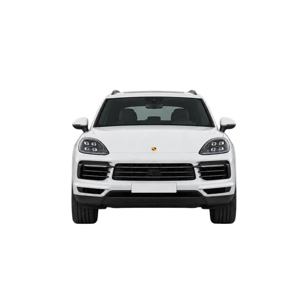 2019 Porsche Cayenne in weiß, Ansicht: Front