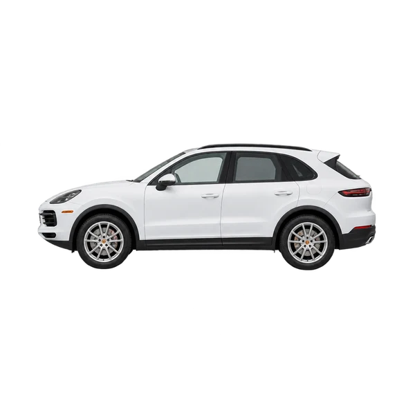 2019 Porsche Cayenne in weiß, Ansicht: Seite (nach links gerichtet)