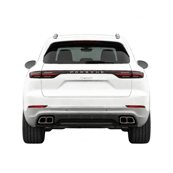 ホワイトの2025 Porsche Cayenne（リアビュー）