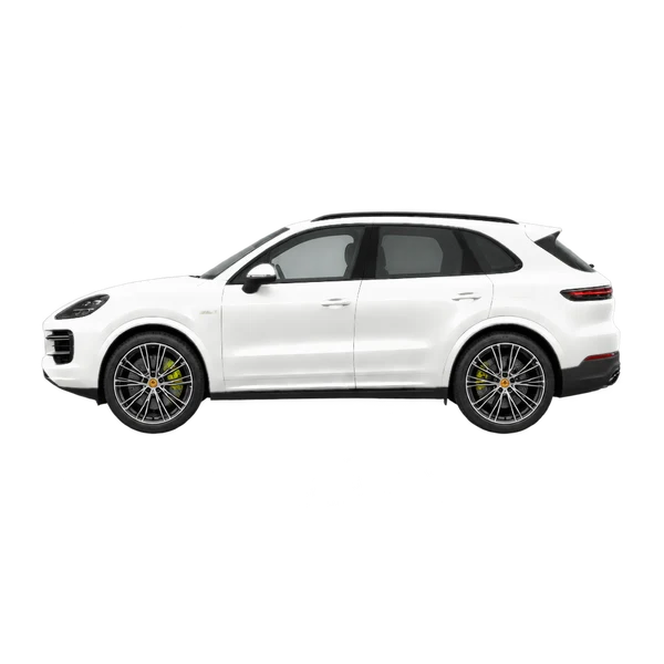 Porsche Cayenne 2026 en blanco, vista lateral (mirando a la izquierda)