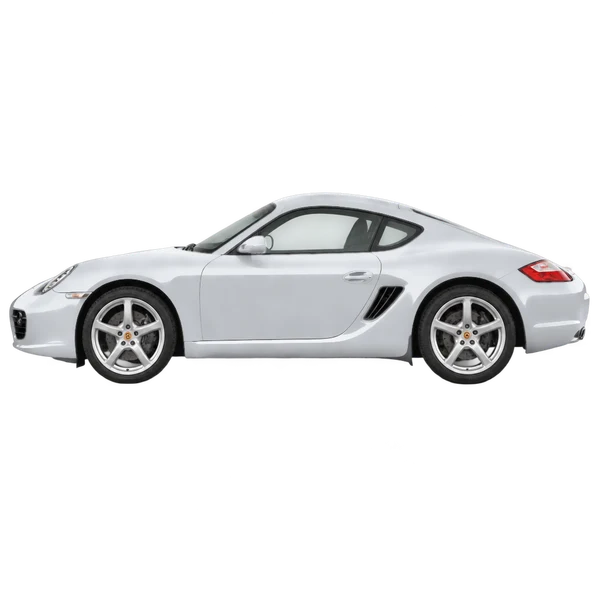 Porsche Cayman 2007 prata, vista lateral (voltada para a esquerda)
