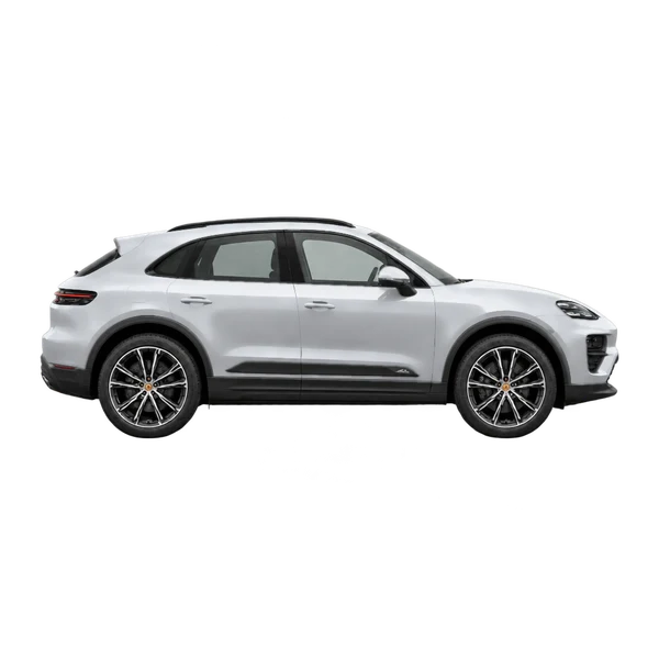 2026 Porsche Macan 4S in Silber, Ansicht: Seite (nach rechts gewandt)