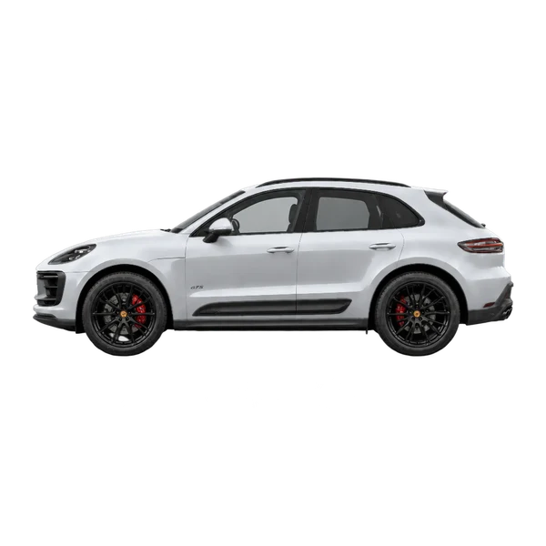 2026 Porsche Macan GTS in Silber, Ansicht: Seite (nach links gerichtet)