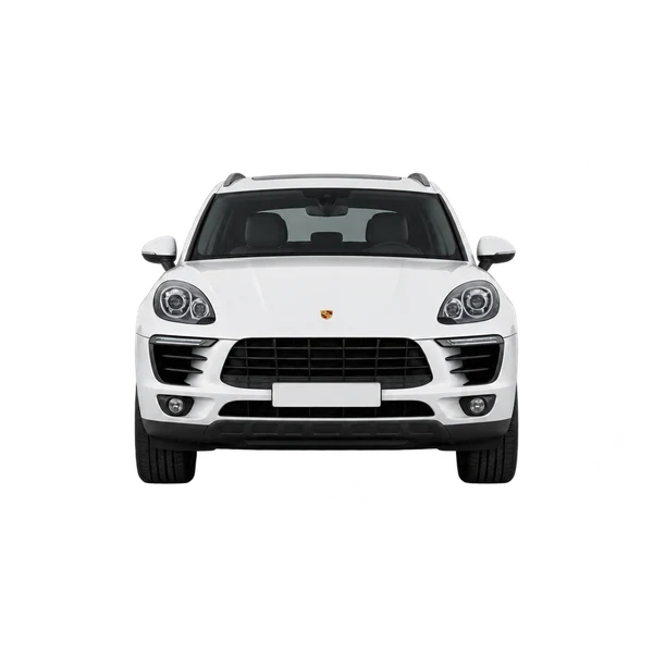 ホワイトの2014 Porsche Macan（正面ビュー）