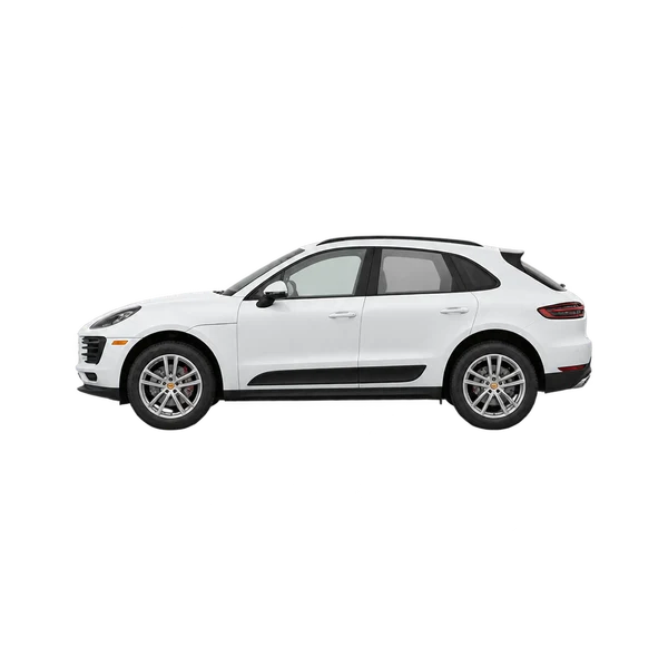 ホワイトの2014 Porsche Macan（側面（左向き）ビュー）