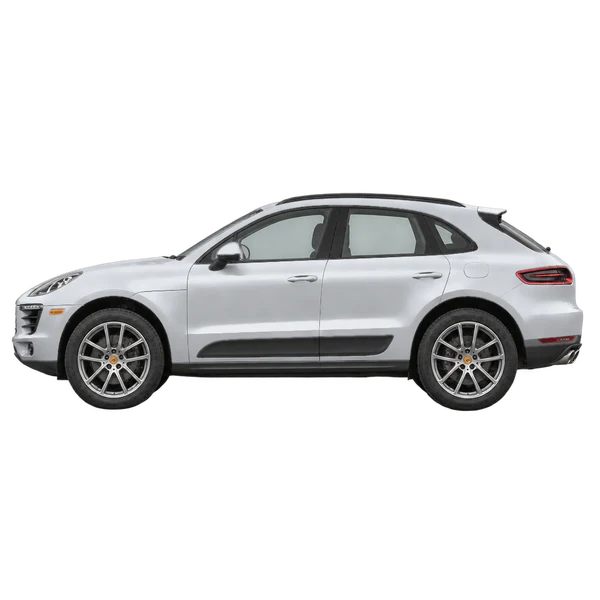2017 Porsche Macan in Silber, Ansicht: Seite (nach links gerichtet)