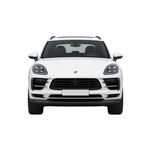 ホワイトの2020 Porsche Macan（正面ビュー）