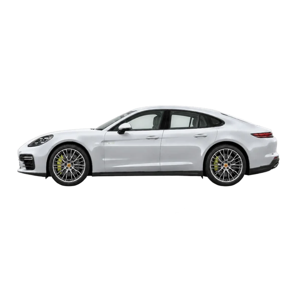 2026 Porsche Panamera 4 E-Hybrid in Silber, Ansicht: Seite (nach links gerichtet)