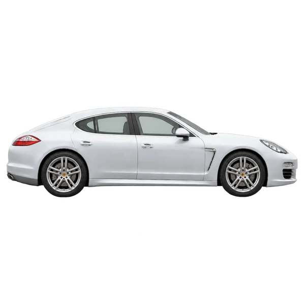 シルバーの2013 Porsche Panamera（側面（右向き）ビュー）