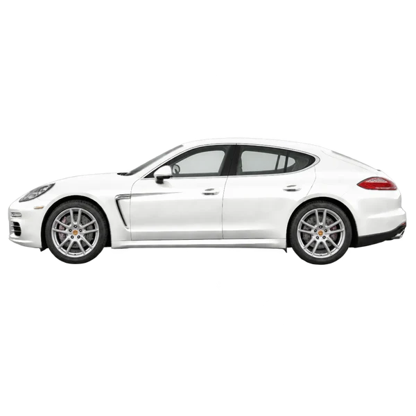 Porsche Panamera 2016 branco, vista lateral (voltada para a esquerda)