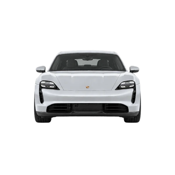 Porsche Taycan 4 2026 argent, vue avant