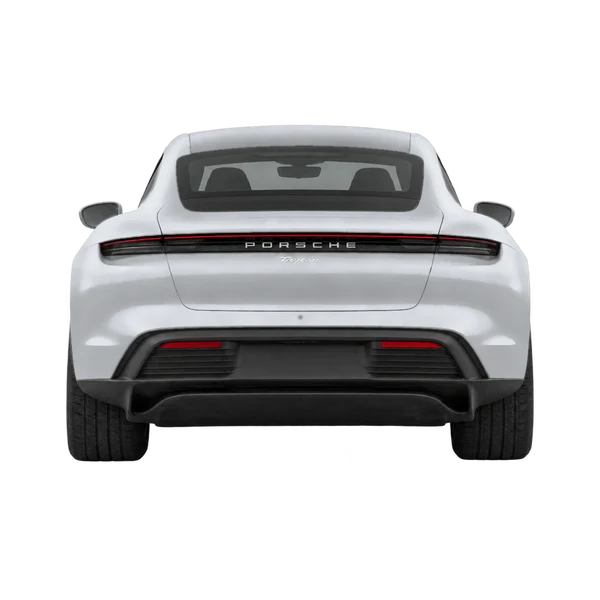 Porsche Taycan 2021 argent, vue arrière