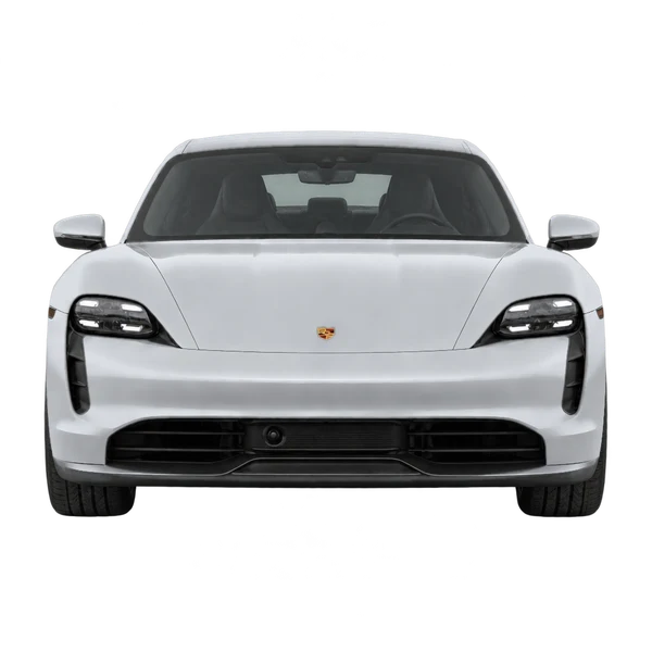 2022 Porsche Taycan in Silber, Ansicht: Front