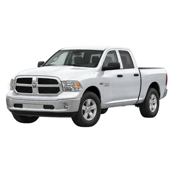2020 Ram 1500 in Silber, Ansicht: Dreiviertelansicht vorne (nach links gerichtet)
