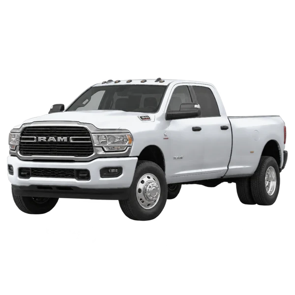 Ram 3500 2023 argent, vue trois-quarts avant (orienté vers la gauche)