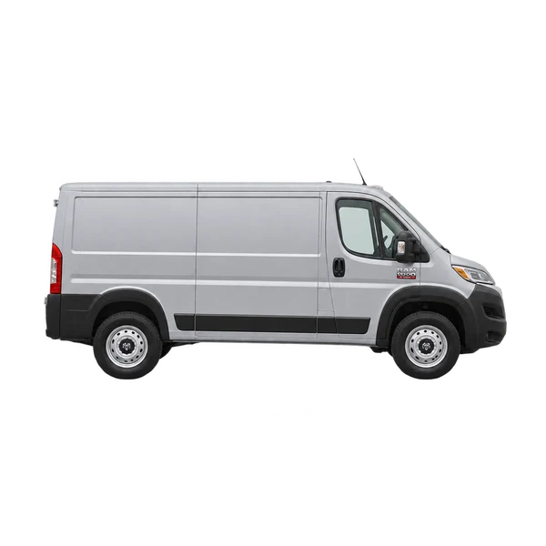 Ram ProMaster 1500 2023 argent, vue profil (tourné vers la droite)