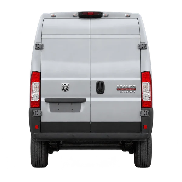 シルバーの2023 Ram ProMaster 2500(リアビュー)
