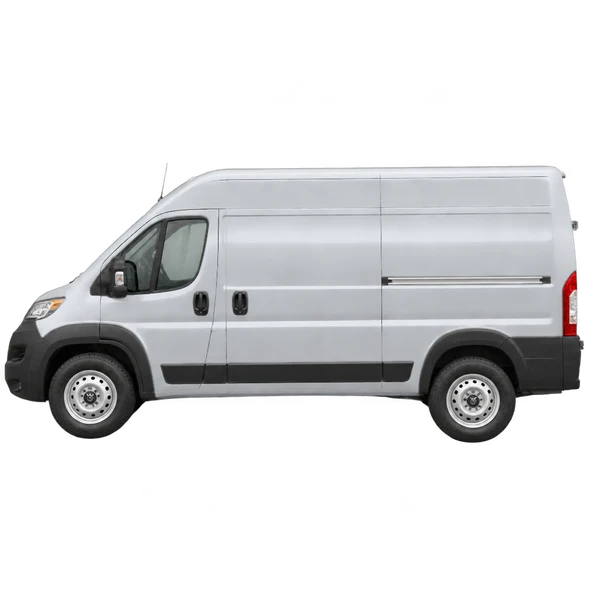 シルバーの2024 Ram ProMaster 2500(側面(左向き)ビュー)