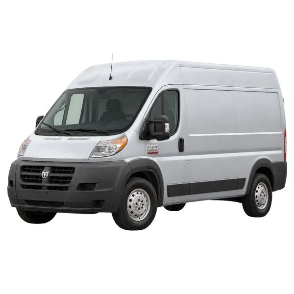 Ram ProMaster 3500 2015 argent, vue trois-quarts avant (orienté vers la gauche)