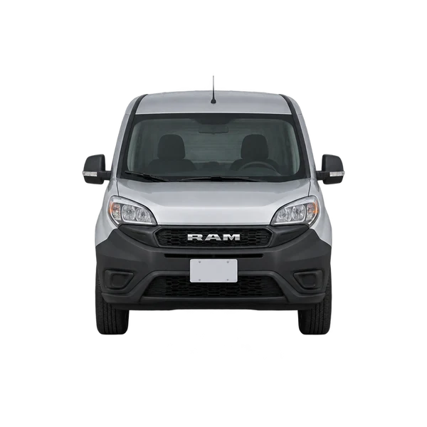 シルバーの2025 Ram Promaster City（正面ビュー）