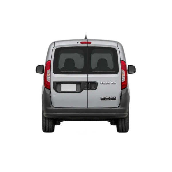 シルバーの2026 Ram Promaster City（リアビュー）