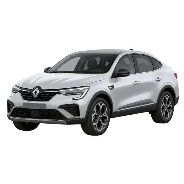 2025 RENAULT ARKANA E-TECH — Front three-quarter (facing left), silver