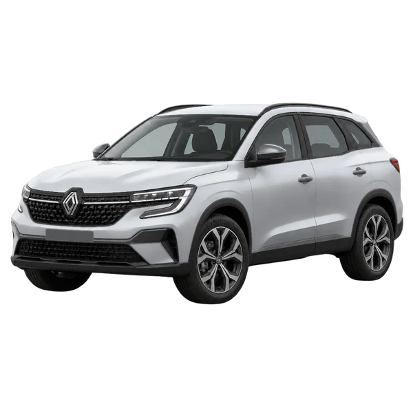 Renault Austral 2022 prata, vista dianteira em três quartos (voltada para a esquerda)