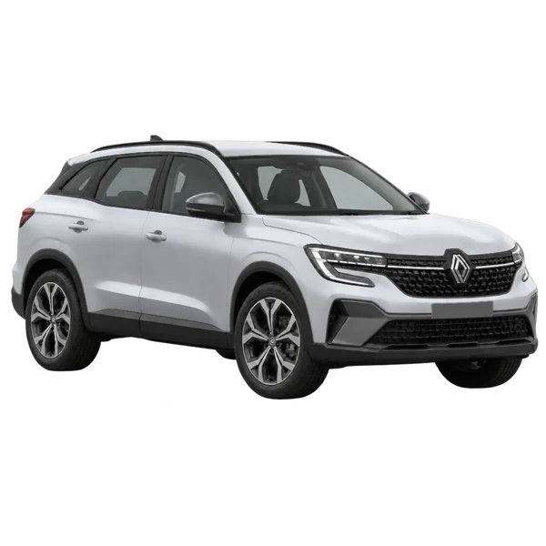 Renault Austral 2022 prata, vista três quartos dianteiro (voltado para a direita)