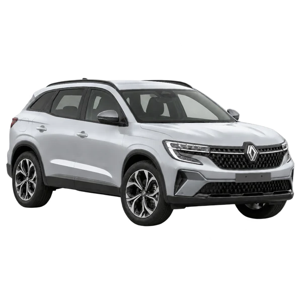 Renault Austral 2023 prata, vista três quartos dianteiro (voltado para a direita)
