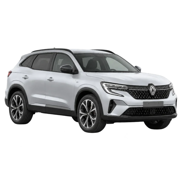 Renault Austral 2025 prata, vista três quartos dianteiro (voltado para a direita)