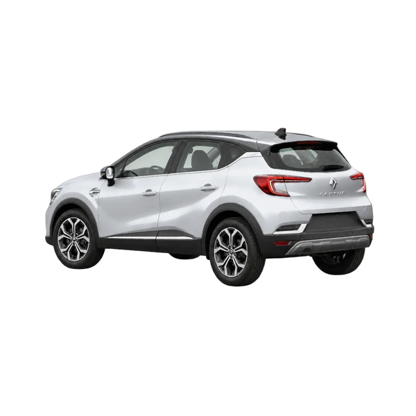 Renault Captur 2022 argent, vue trois-quarts arrière (orienté vers la gauche)