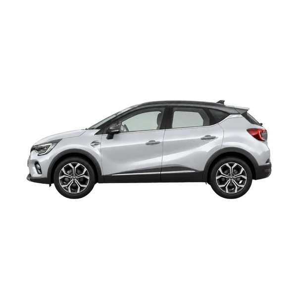 Renault Captur 2022 argent, vue côté (vers la gauche)