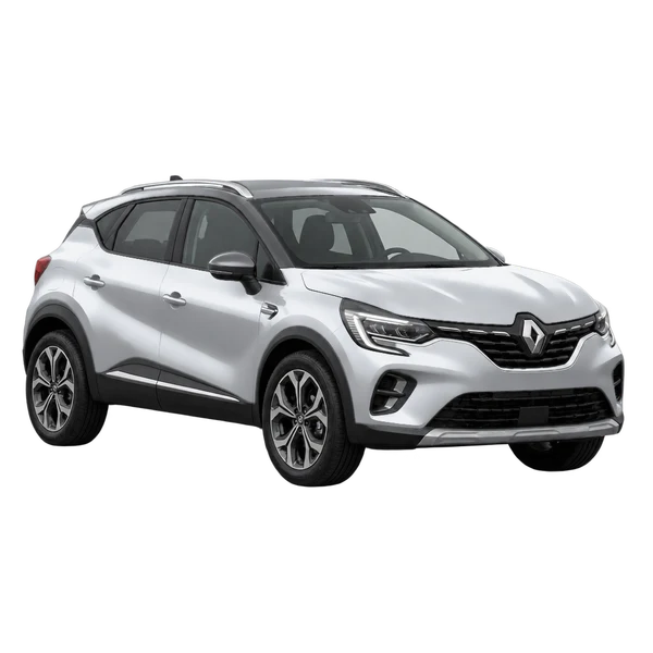 Renault Captur 2024 argent, vue trois-quarts avant (orienté vers la gauche)
