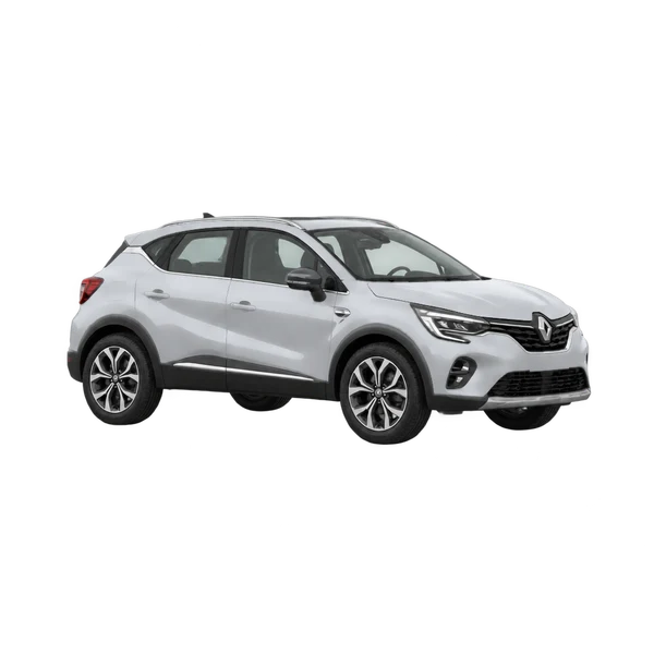 Renault Captur 2024 argent, vue trois-quarts avant (orienté vers la droite)